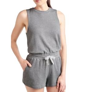NWT Splendid Kona Gray Sleeveless Athleisure Romper Women’s Size XS